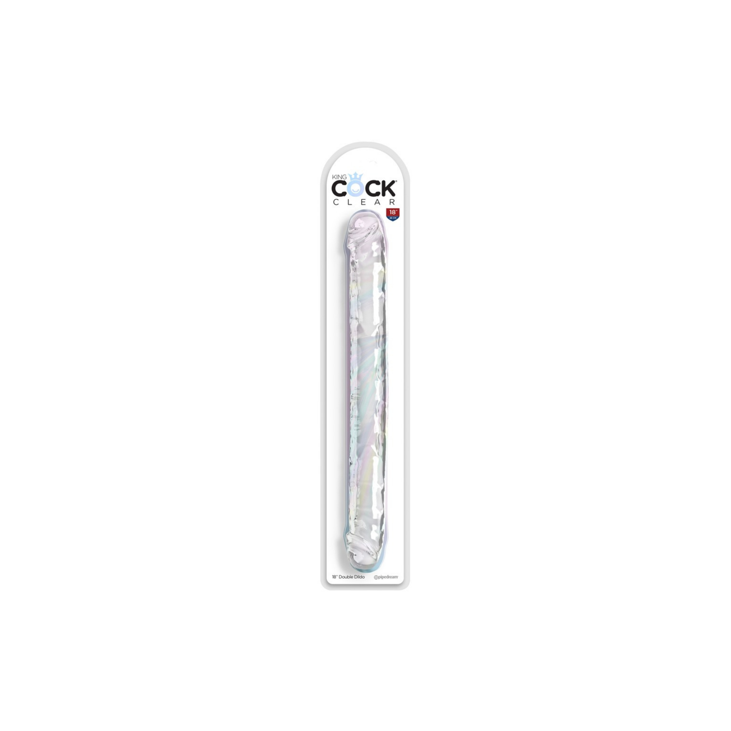 King Cock Clear - 18" Double Dildo