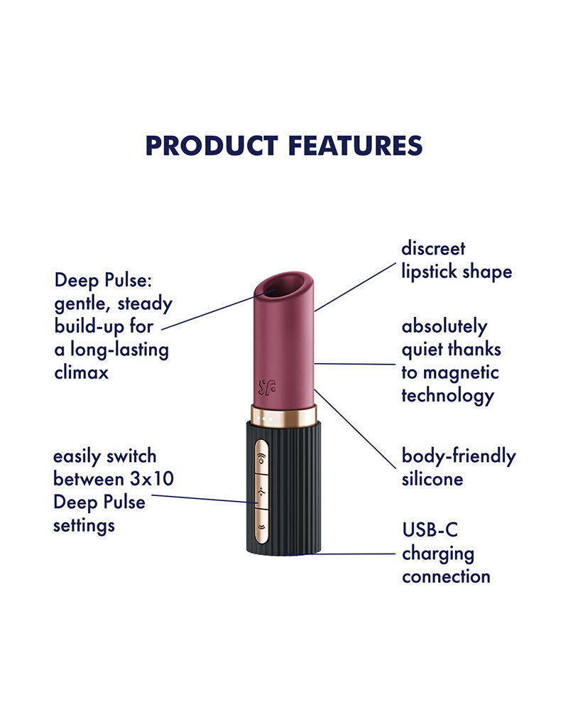 Satisfyer DEEP KISS – 3D Air Pulse Lipstick Vibrator