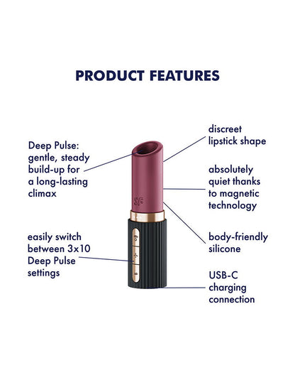 Satisfyer DEEP KISS – 3D Air Pulse Lipstick Vibrator