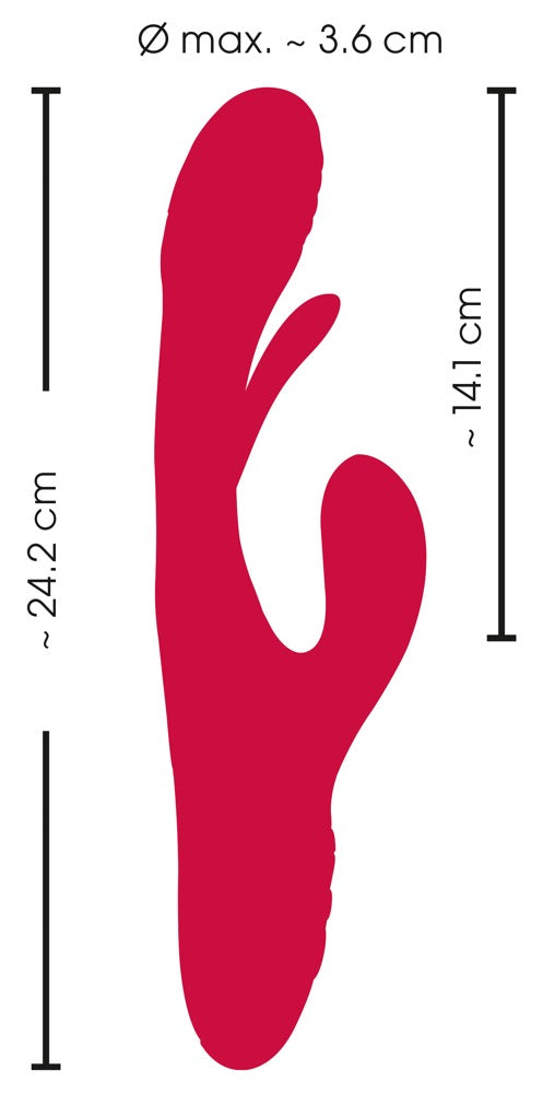 Sweet Smile – Rabbitvibrator med flicking-funksjon & 3 motorer