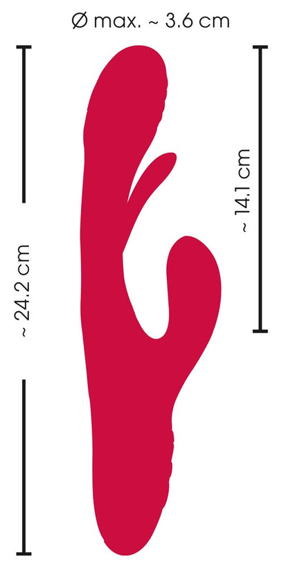 Sweet Smile – Rabbitvibrator med flicking-funksjon & 3 motorer