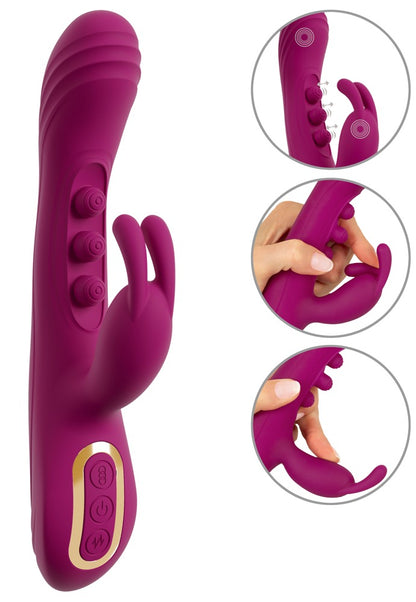 Javida – 2 Function Rabbit Vibrator med knocking-funksjon for G-punkt & squirting