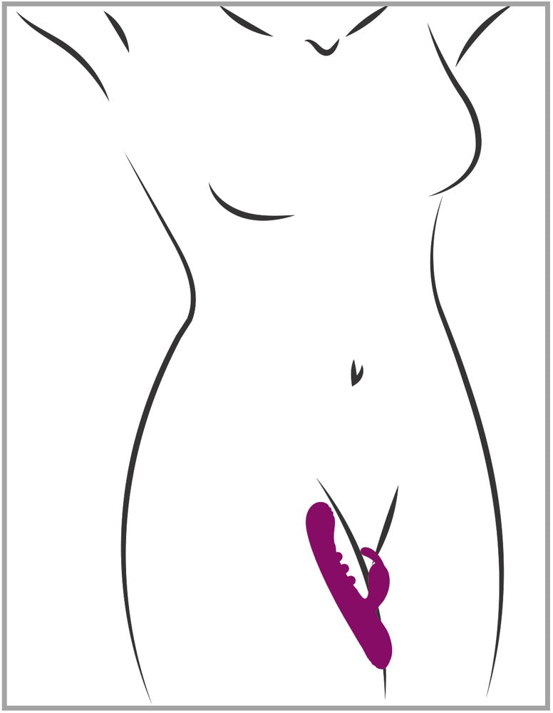 Javida – 2 Function Rabbit Vibrator med knocking-funksjon for G-punkt & squirting